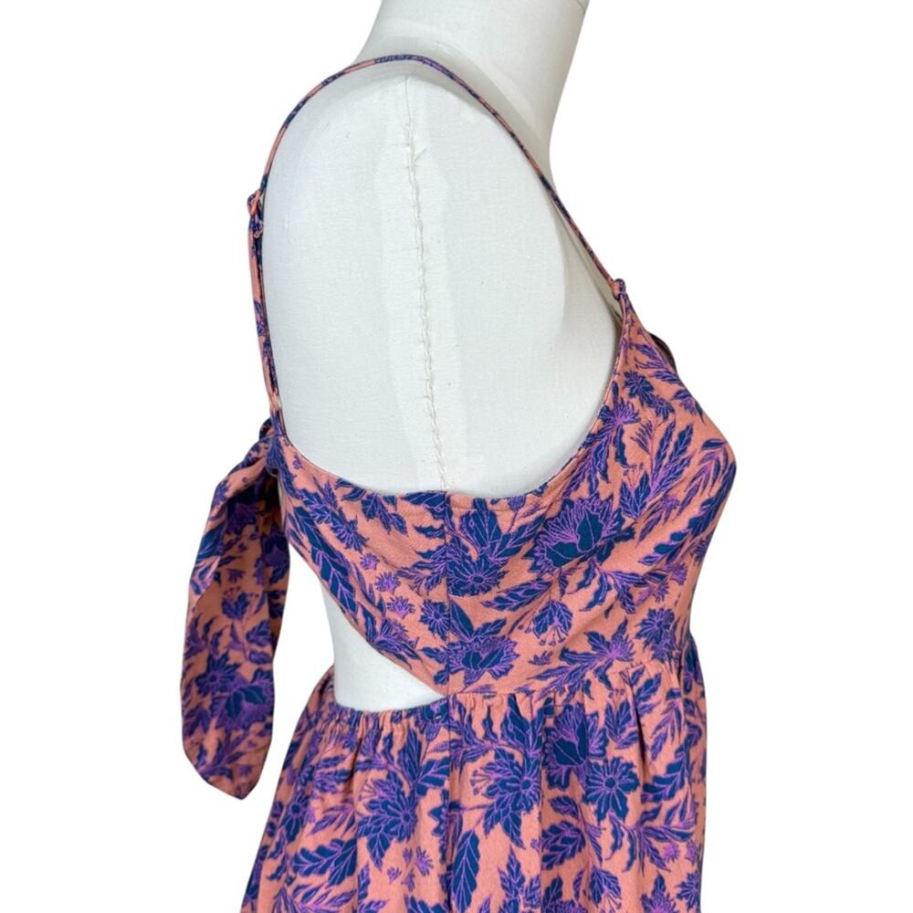 NWT Universal Thread Womens Sz M Sleeveless Floral Back Tie Midi Dress Vacation - Picture 7 of 16